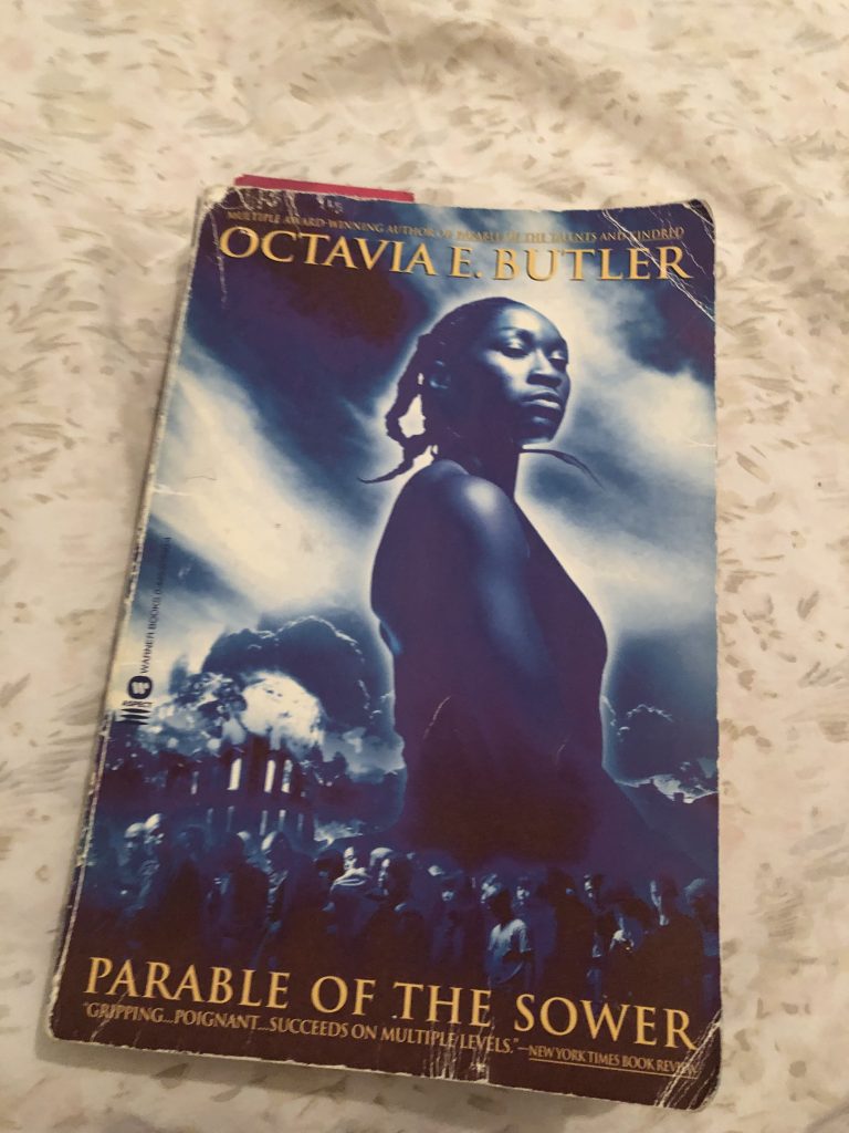 The cover of Octavia Butler's book The Parable and the Sower. 